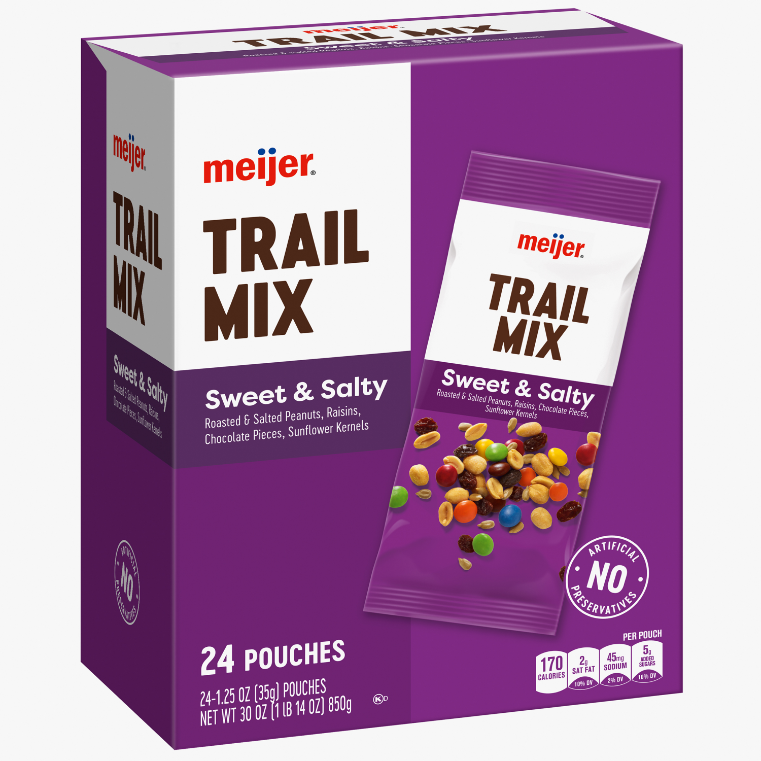 slide 6 of 8, Meijer Sweet and Salty Trail Mix, 24 ct