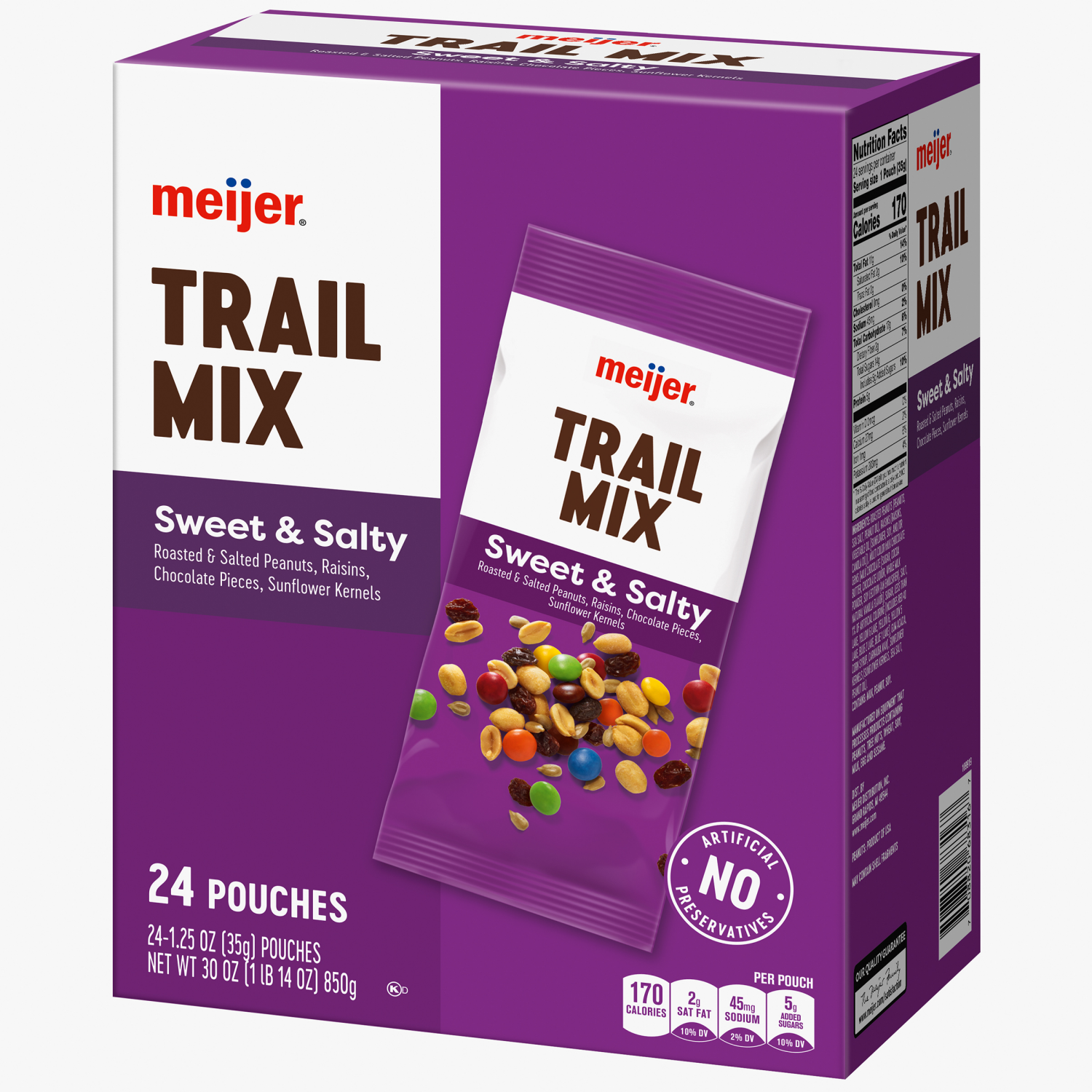 slide 7 of 8, Meijer Sweet and Salty Trail Mix, 24 ct