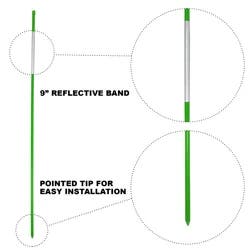 Meijer Fiberglass High Visibility Driveway Marker Green 48 Inch