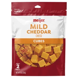 Meijer Cheese Cubes Mild Cheddar 8 Oz