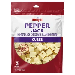 Meijer Cheese Cubes Pepper Jack 8 Oz