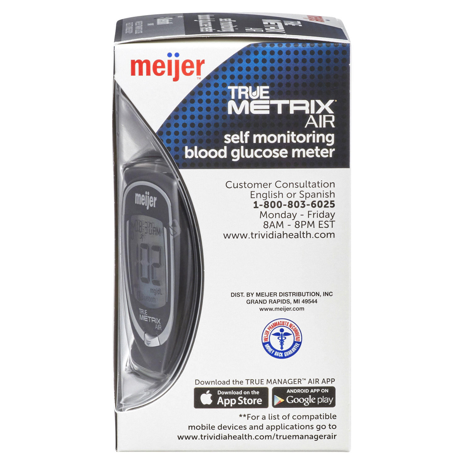 slide 5 of 5, Meijer True Metrix Air Self Monitoring Blood Glucose Meter, 1 ct