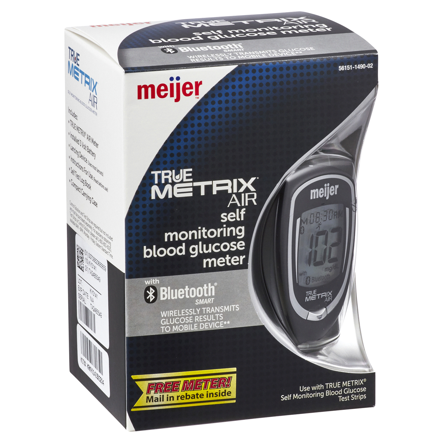 slide 2 of 5, Meijer True Metrix Air Self Monitoring Blood Glucose Meter, 1 ct