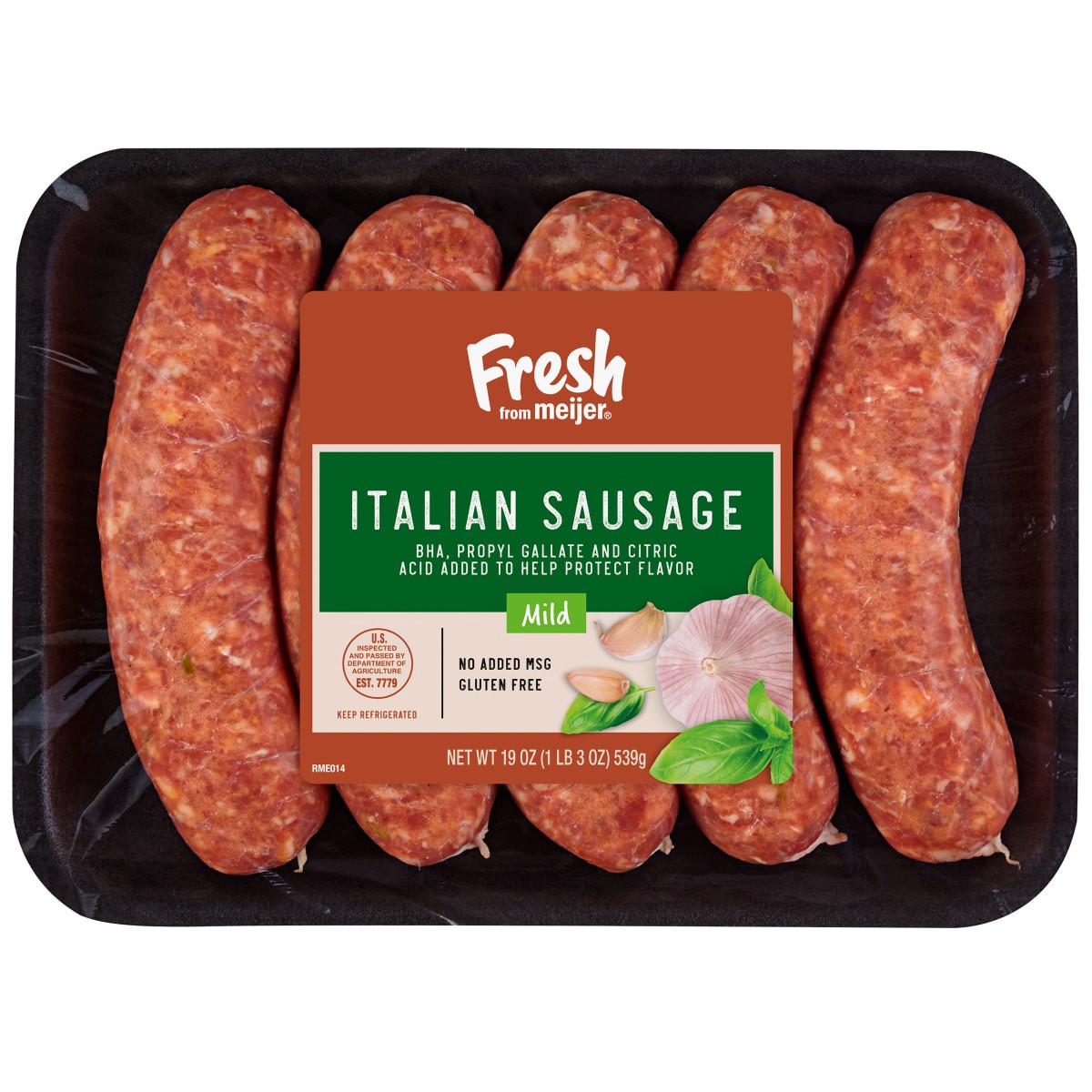 slide 1 of 5, Fresh from Meijer Mild Italian Sausage Links, 19 oz