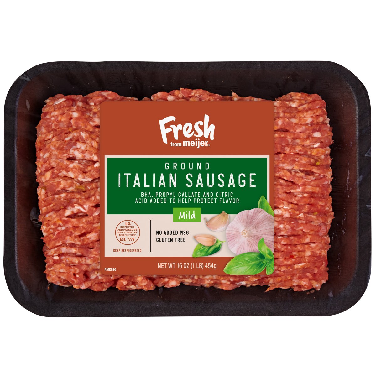 slide 1 of 5, Fresh from Meijer Ground Mild Italian Sausage, 16 oz