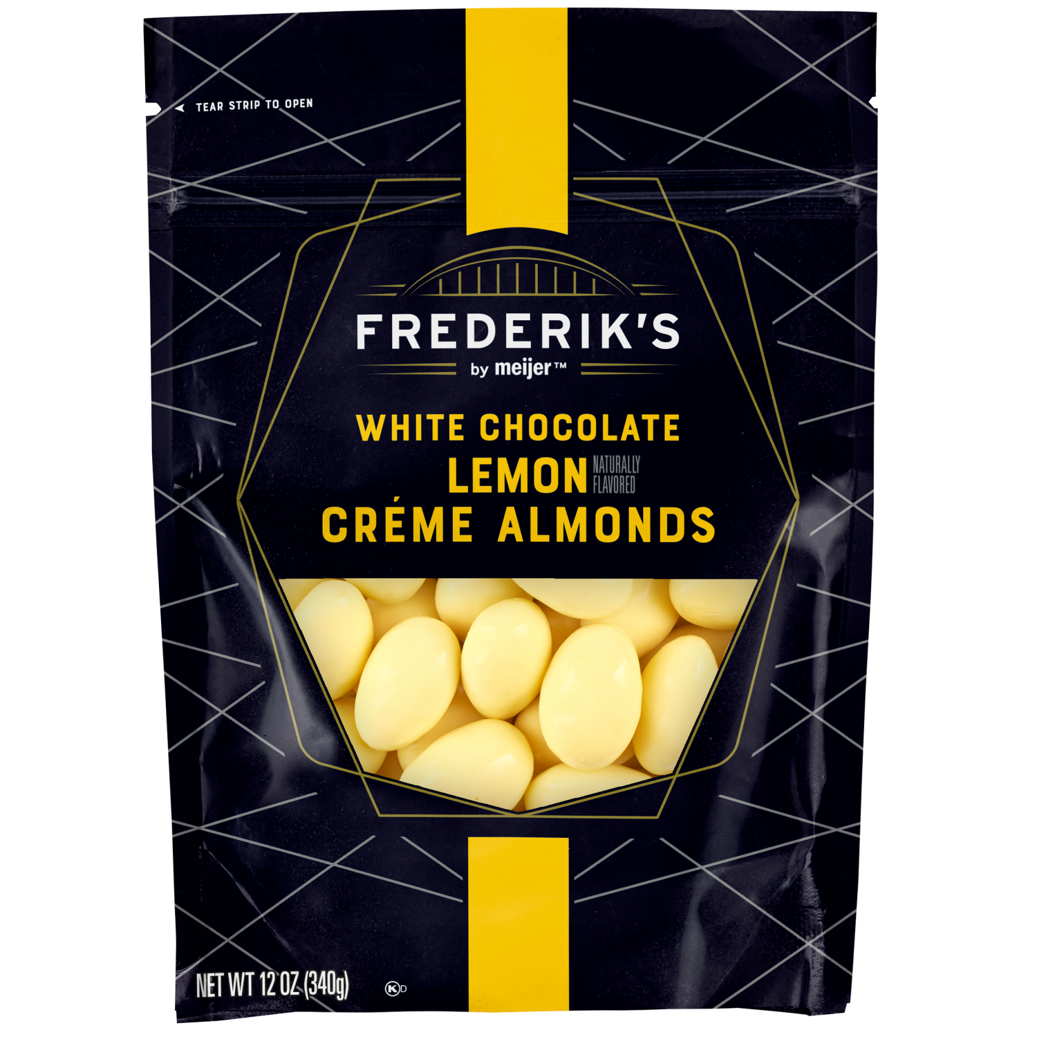 slide 1 of 2, FREDERIKS BY MEIJER Frederik's by Meijer White Chocolate Lemon Crème Almonds, 12 oz