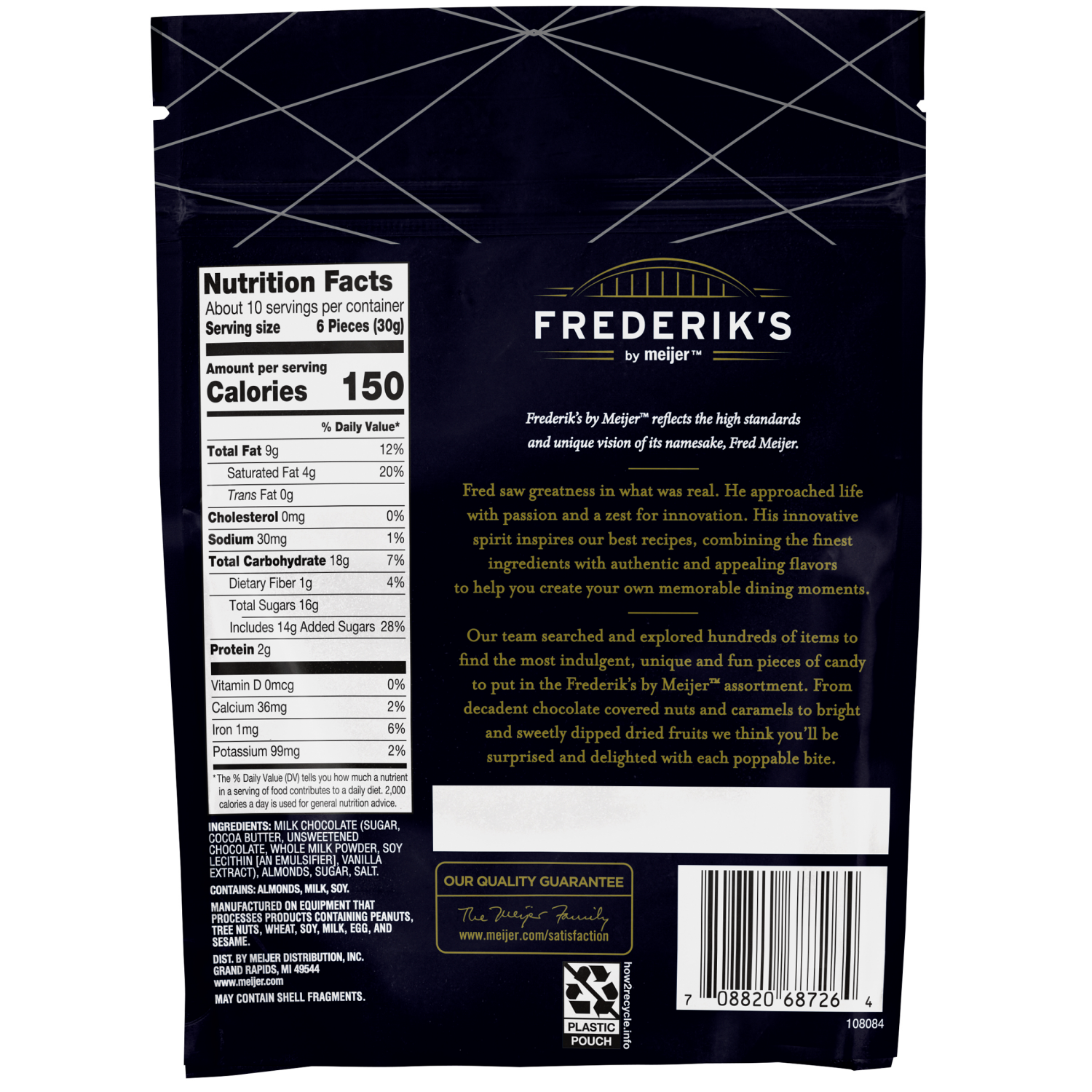 slide 2 of 2, Frederik's By Meijer Frederik's by Meijer Milk Chocolate Toffee Dusted Almonds, 10.5 oz, 10.5 oz