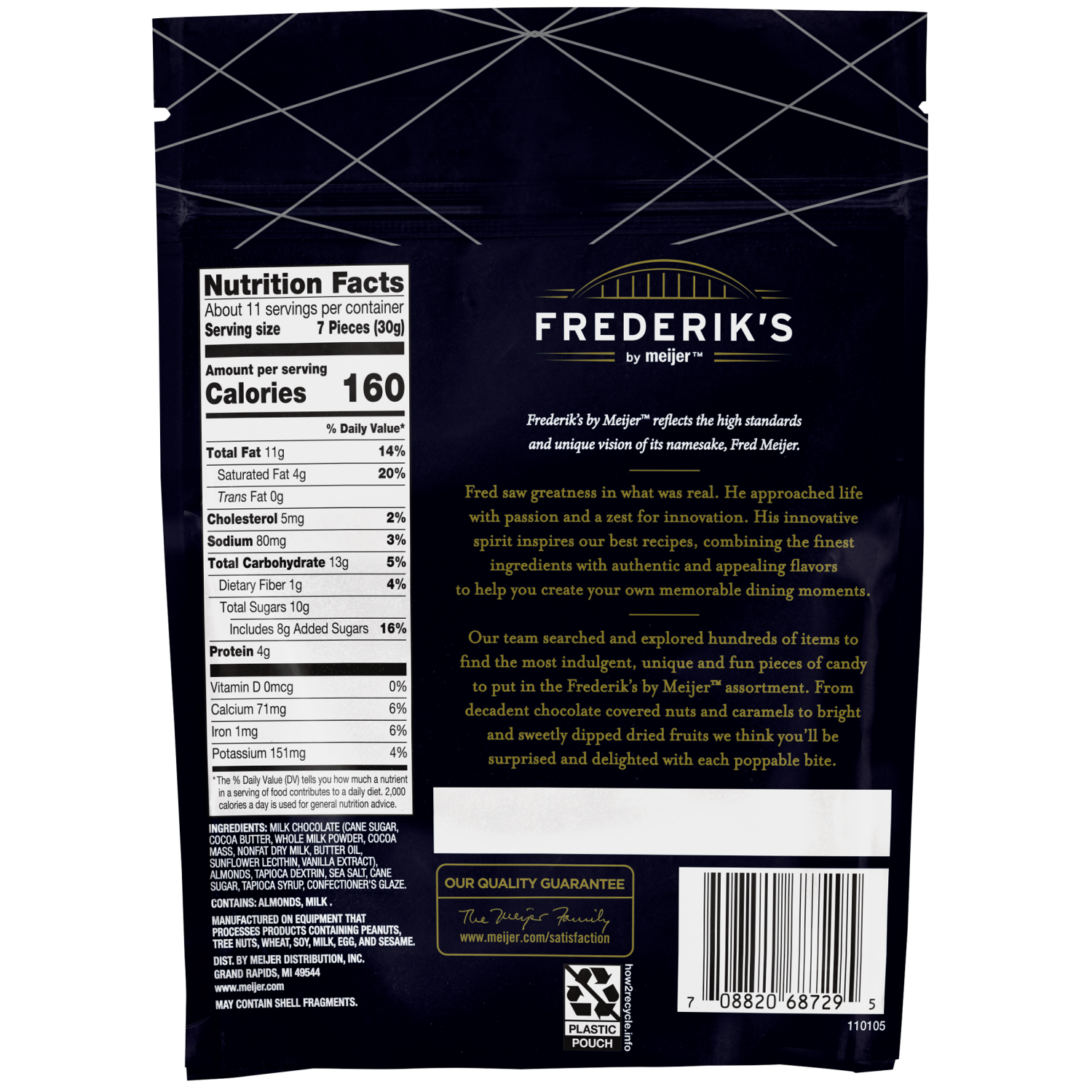 slide 2 of 2, FREDERIKS BY MEIJER Frederik's by Meijer Milk Chocolate Sea Salt Almonds, 12 oz