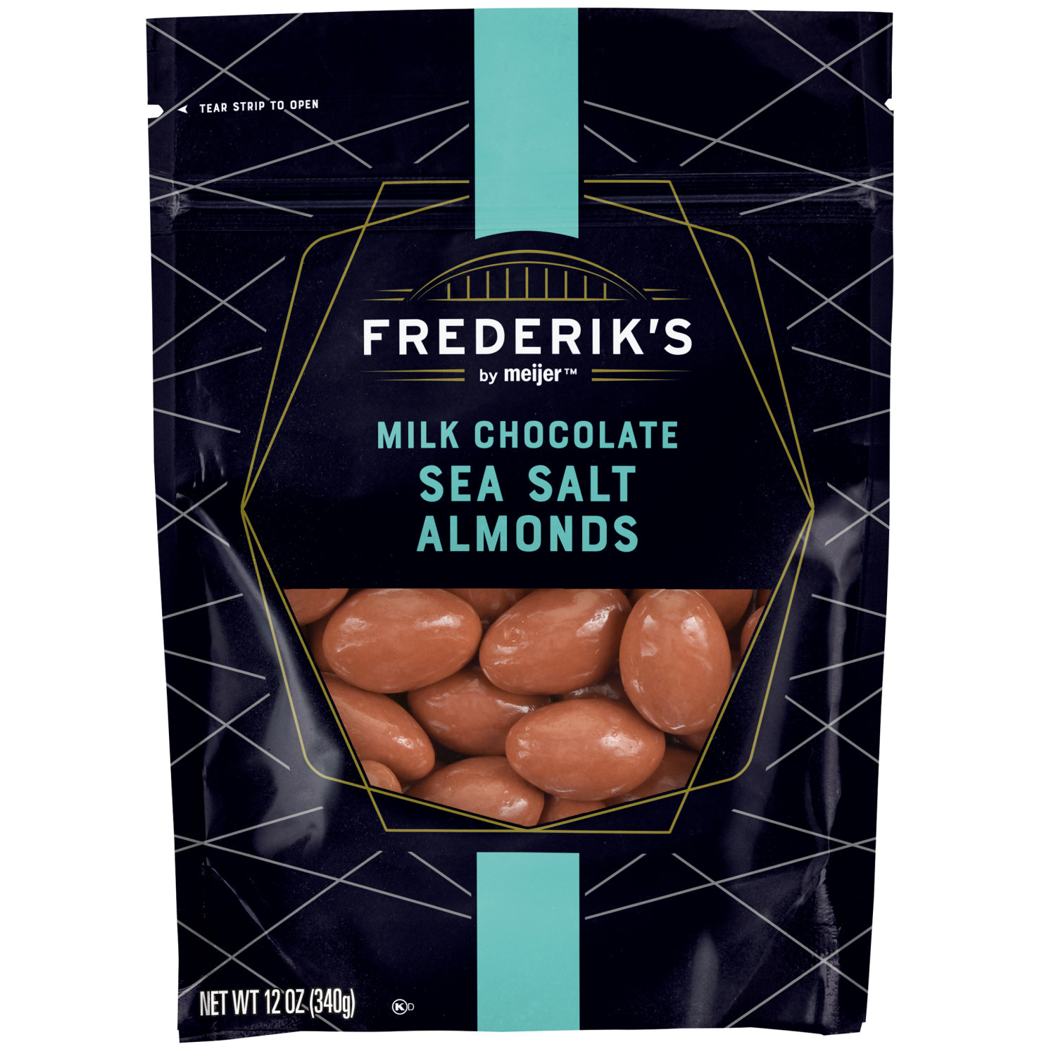slide 1 of 2, FREDERIKS BY MEIJER Frederik's by Meijer Milk Chocolate Sea Salt Almonds, 12 oz