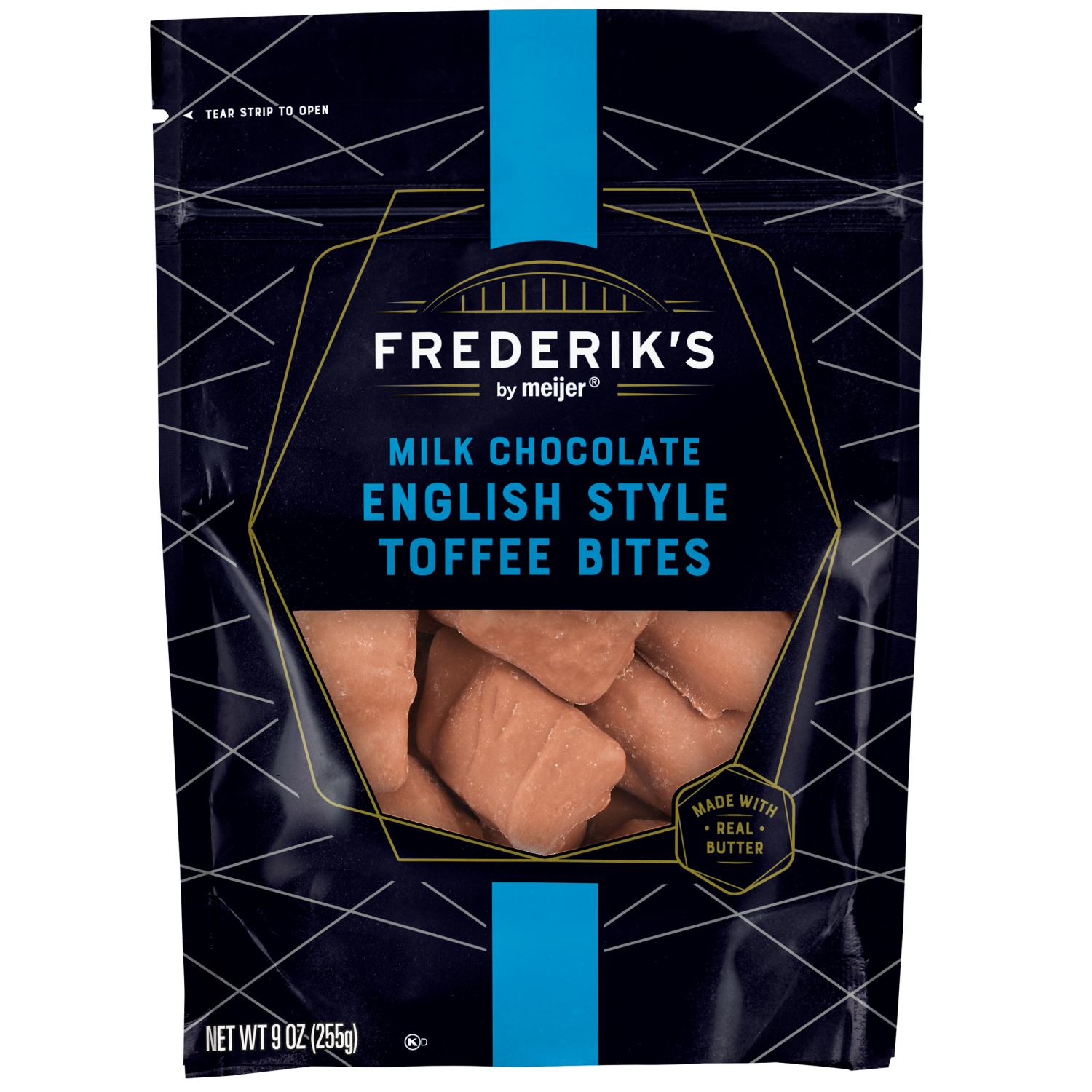 slide 1 of 2, FREDERIKS BY MEIJER Frederik's by Meijer Milk Chocolate English Style Toffee Bites, 9 oz