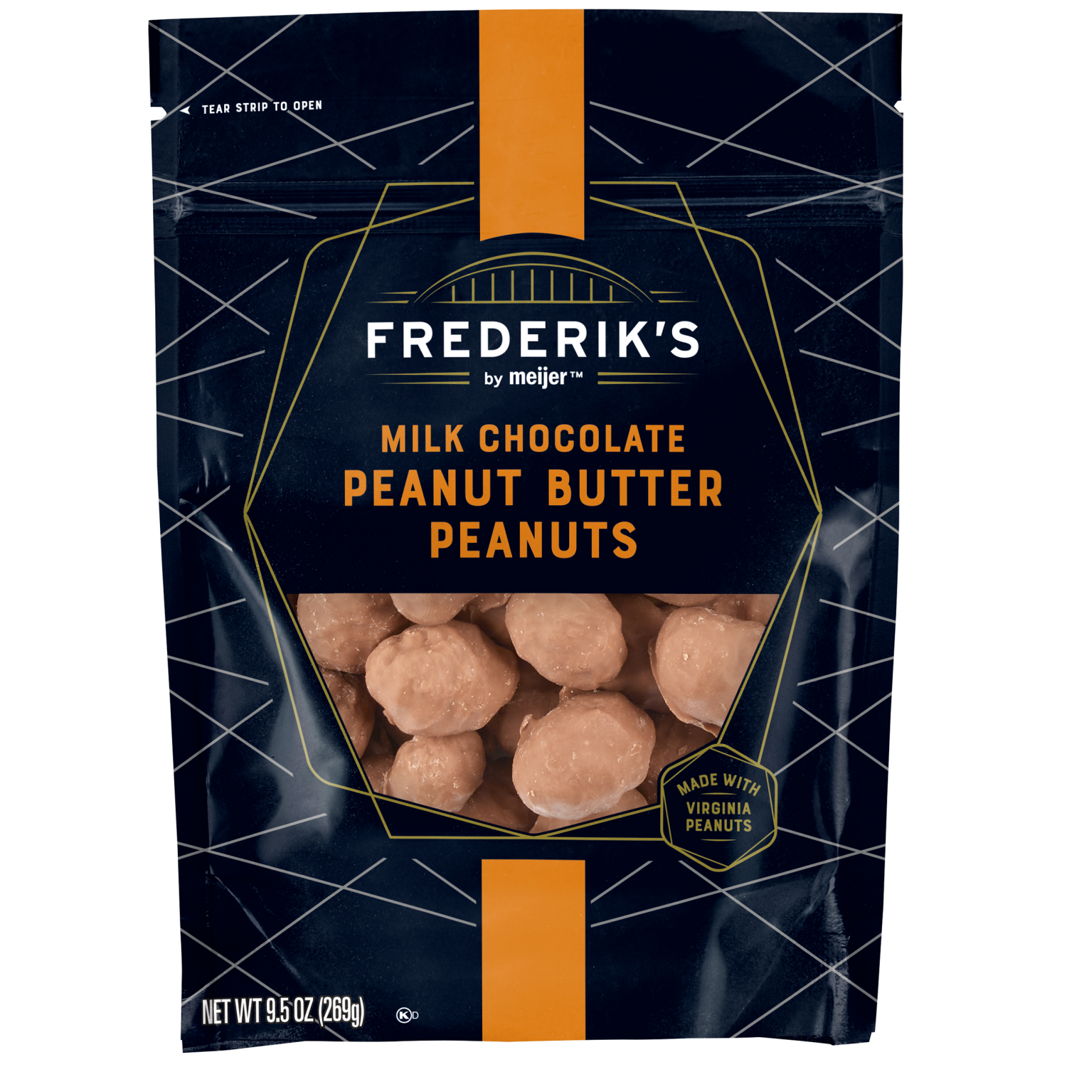 slide 1 of 2, FREDERIKS BY MEIJER Frederik's by Meijer Milk Chocolate Peanut Butter Peanuts, 9.5 oz