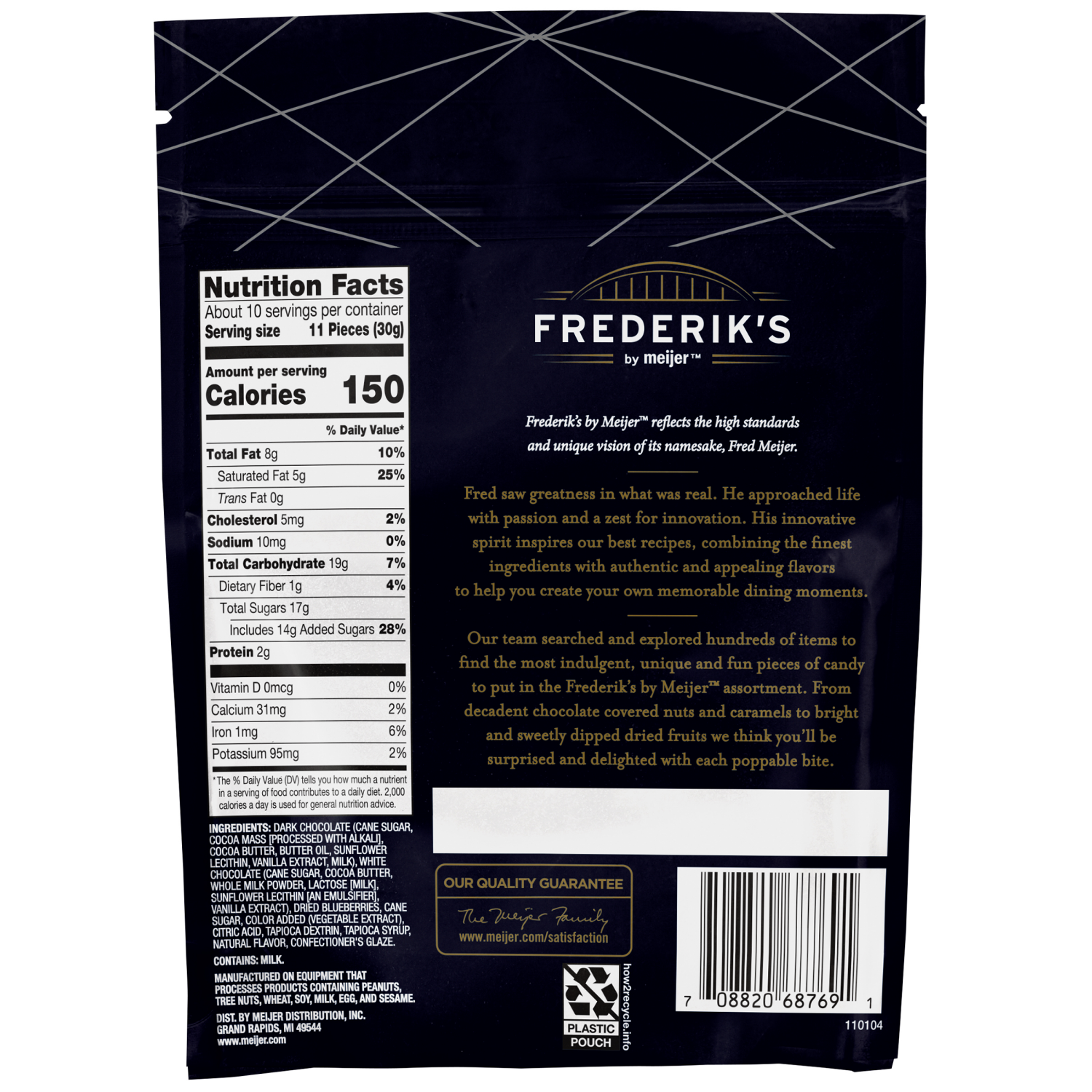 slide 2 of 2, FREDERIKS BY MEIJER Frederik's by Meijer Dark Chocolate Blueberries, 10 oz