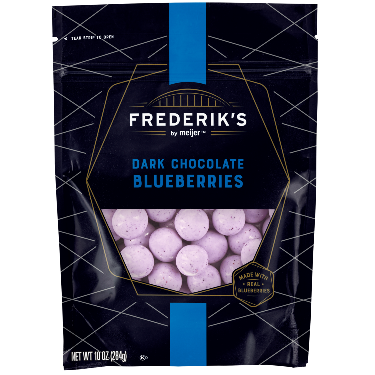 slide 1 of 2, FREDERIKS BY MEIJER Frederik's by Meijer Dark Chocolate Blueberries, 10 oz