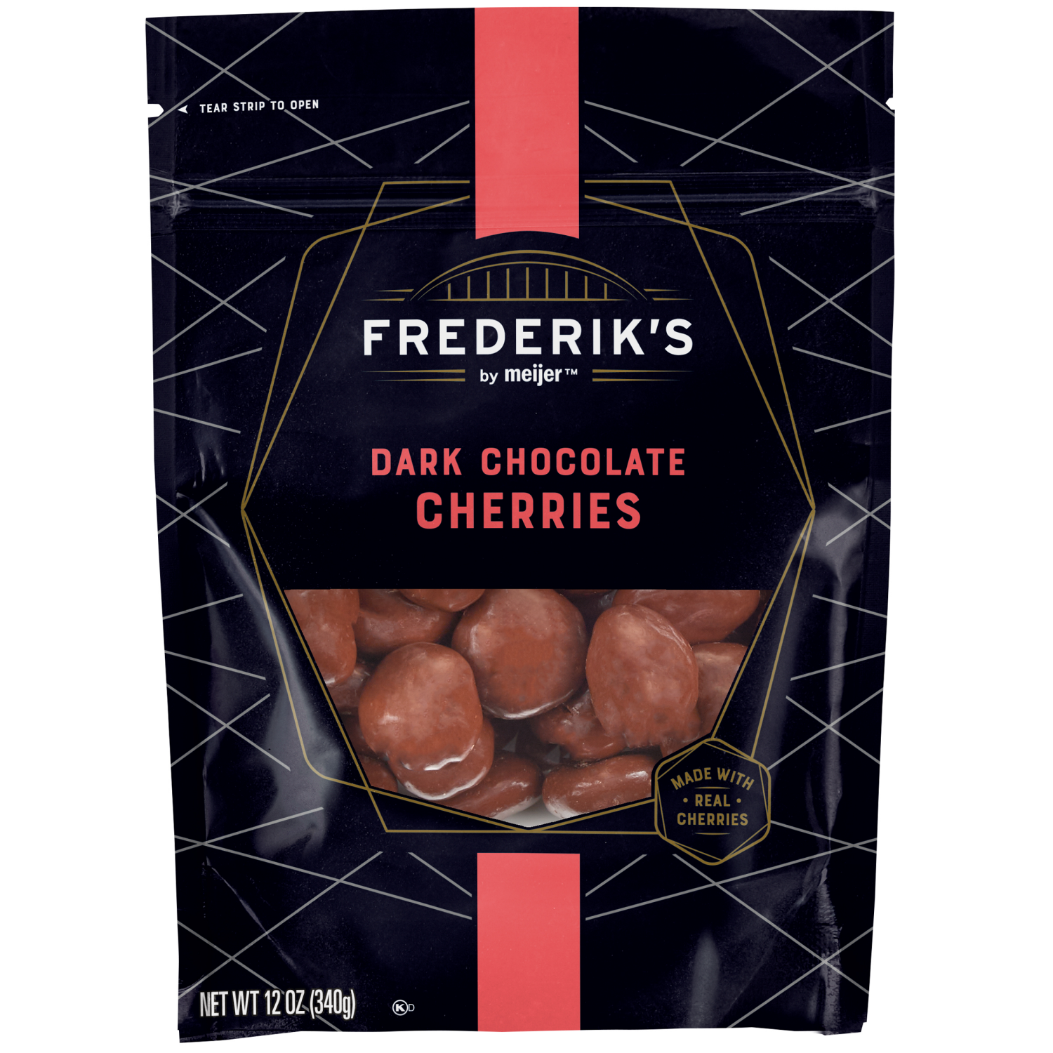 slide 1 of 2, FREDERIKS BY MEIJER Frederik's by Meijer Dark Chocolate Cherries, 12 oz