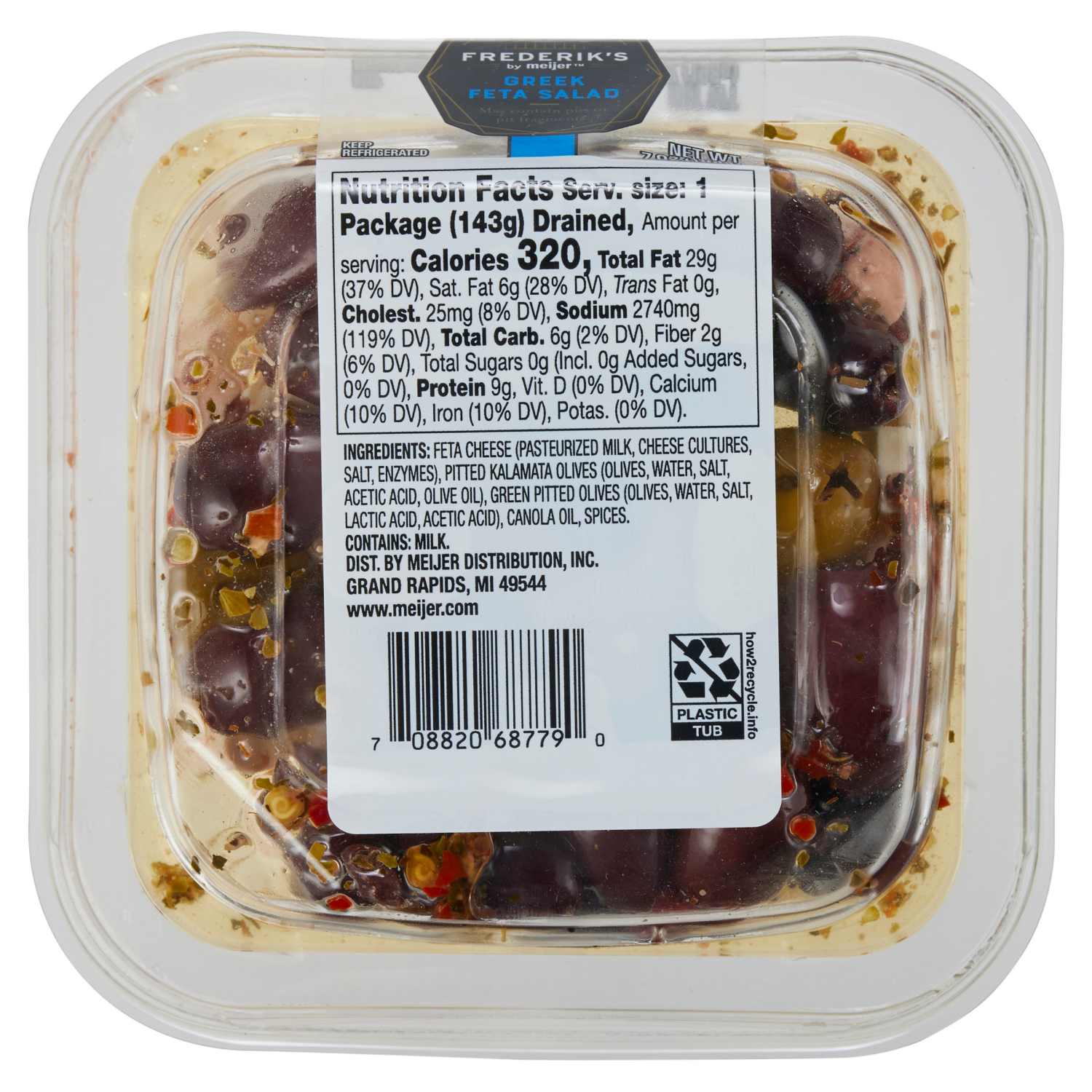 slide 2 of 6, FREDERIKS BY MEIJER Frederik's by Meijer Greek Feta Salad, 7 oz