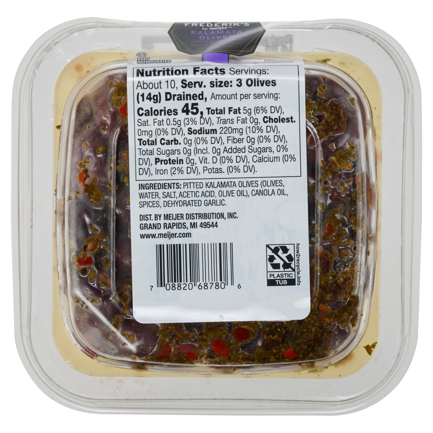 slide 2 of 6, FREDERIKS BY MEIJER Frederik's by Meijer Pitted & Seasoned Kalamata Olives, 7 oz