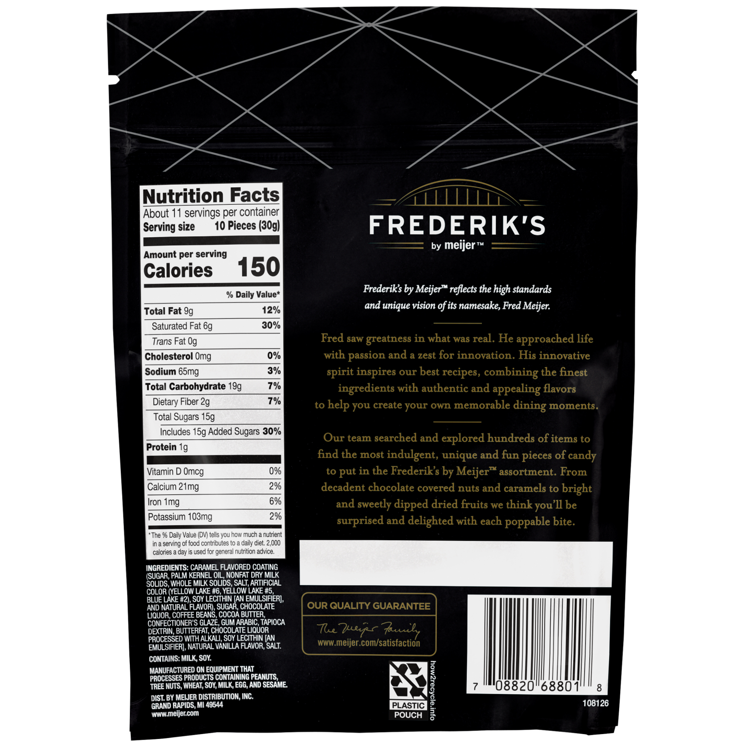 slide 2 of 2, FREDERIKS BY MEIJER Frederik's by Meijer Dark Chocolate Sea Salt Caramel Coffee Beans - 12 oz, 12 oz
