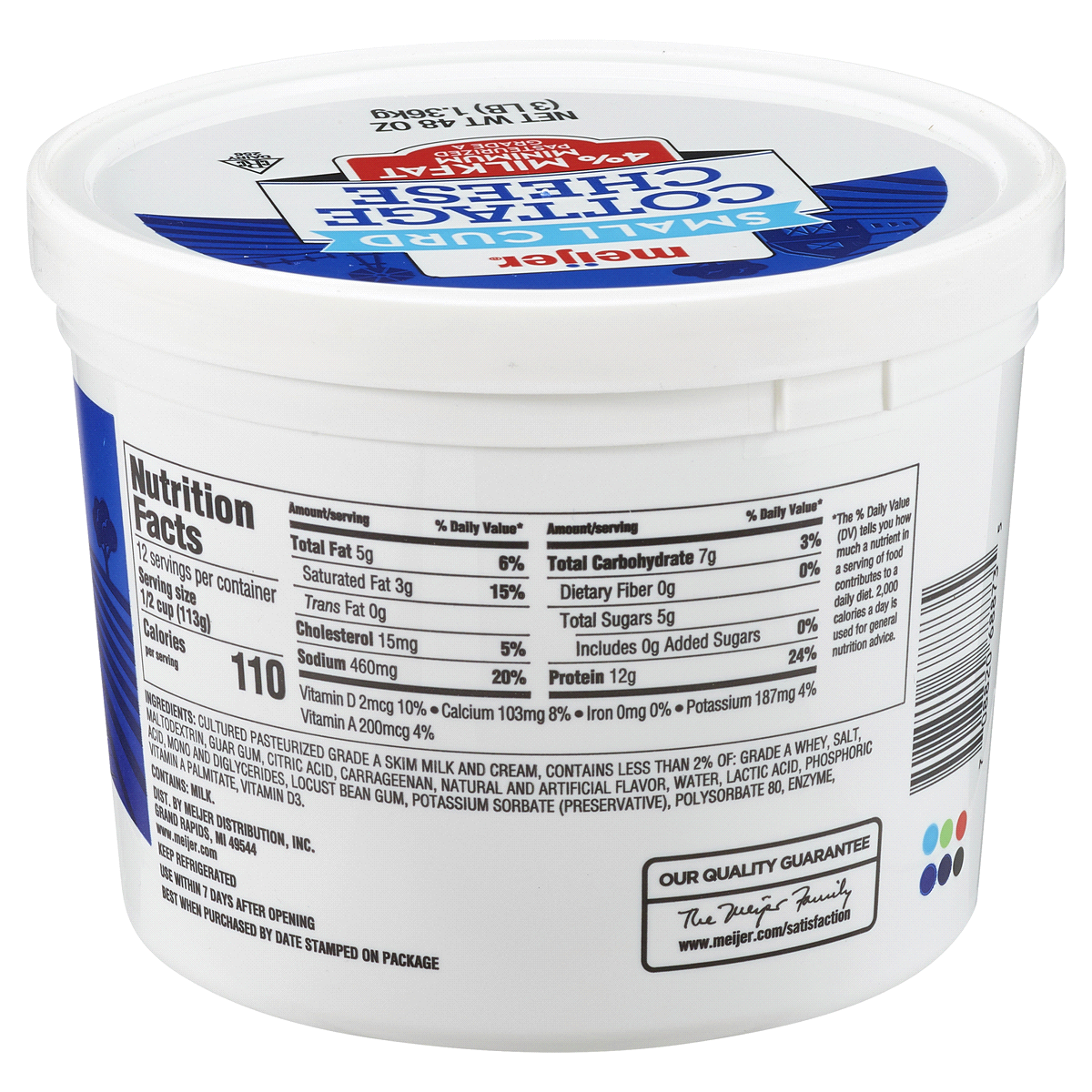 slide 2 of 2, Meijer Cottage Cheese, 48 oz