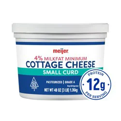 Meijer Cottage Cheese, Small Curd, 48 Oz