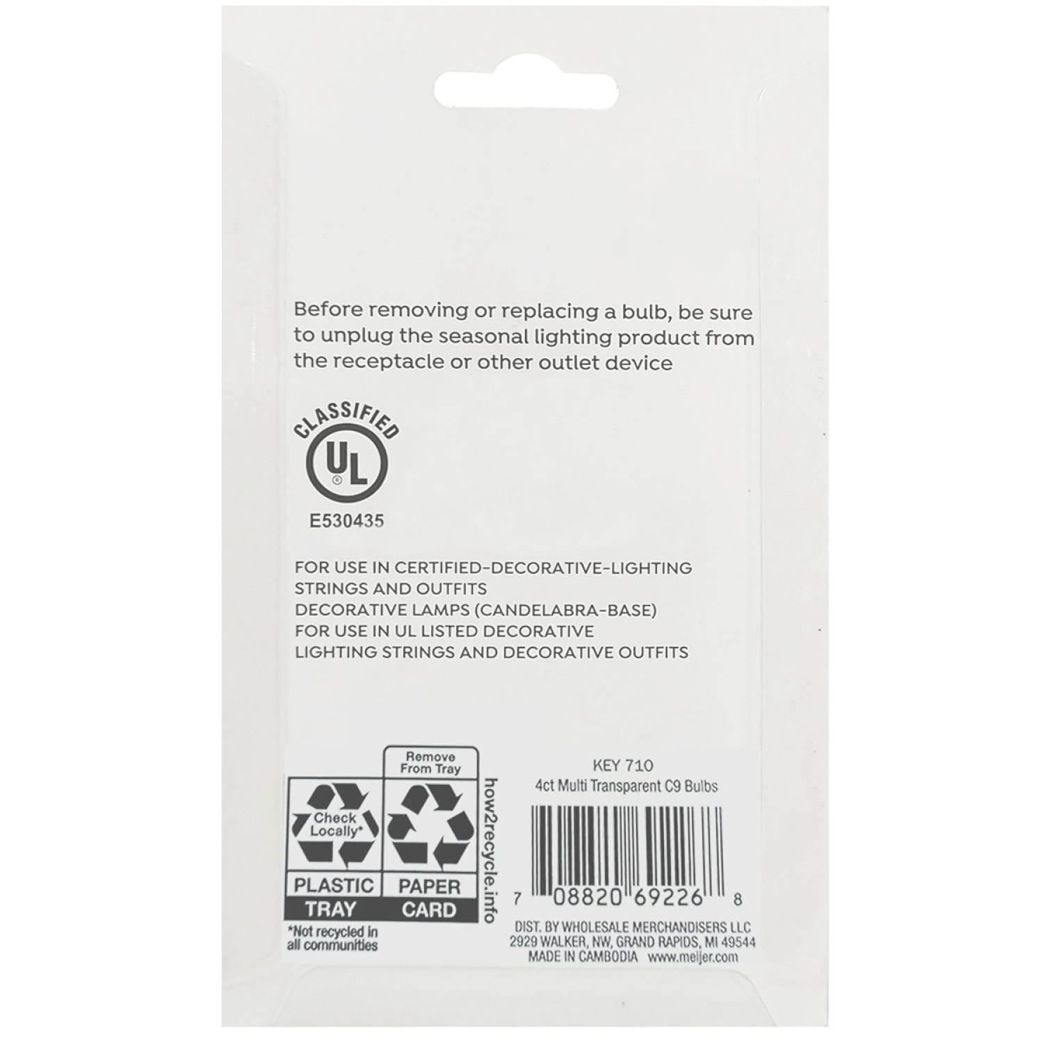 slide 2 of 3, Replacement Bulbs Transparent Multi C9 Bulbs, 4 ct