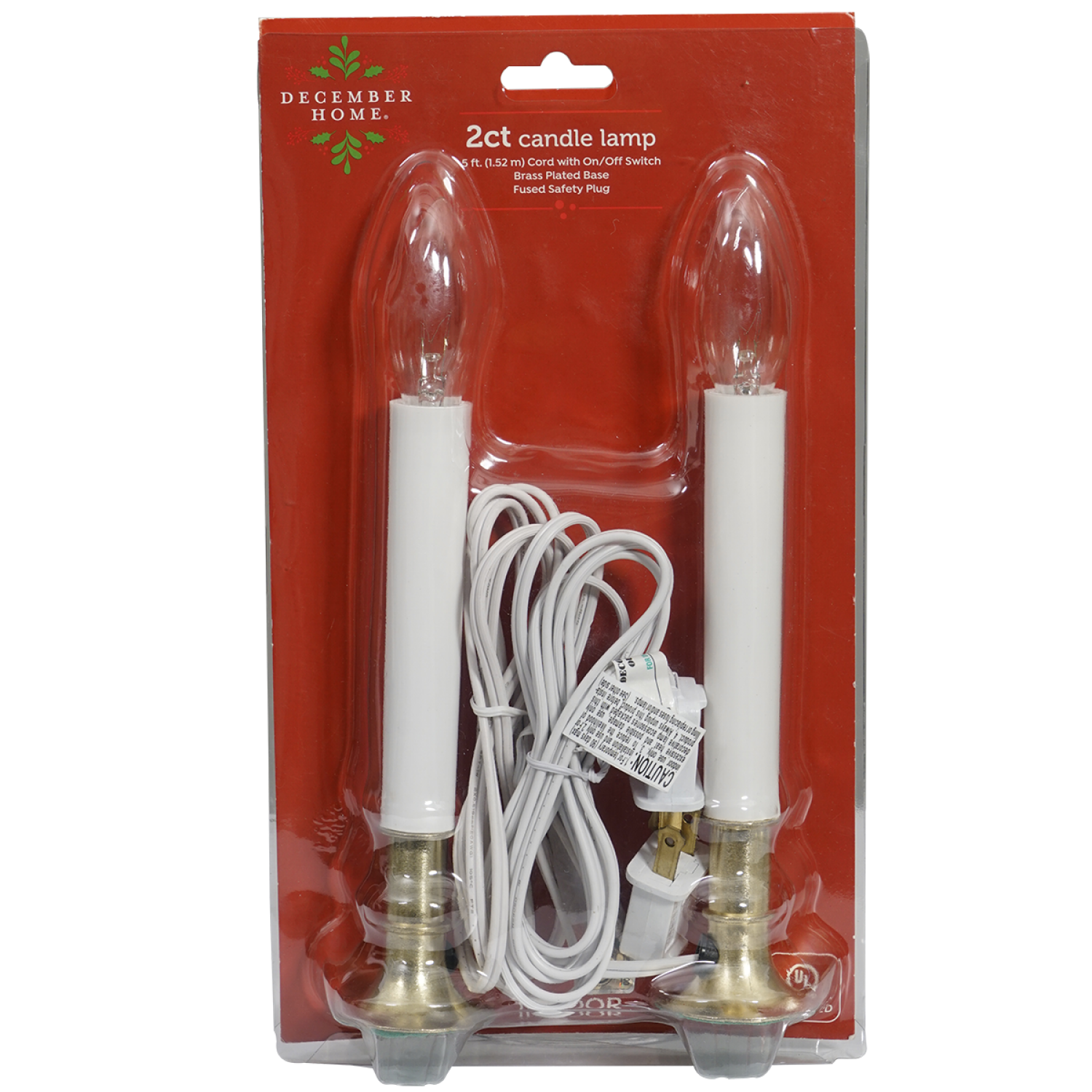 slide 1 of 2, December Home Candle Lamp, 2 ct