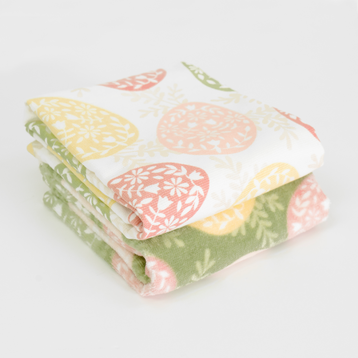 slide 2 of 2, Room & Retreat Seasonal Floral Eggs & Sprigs 2pc Kitchen Towel Set, 16 in x 26 in, 2 ct