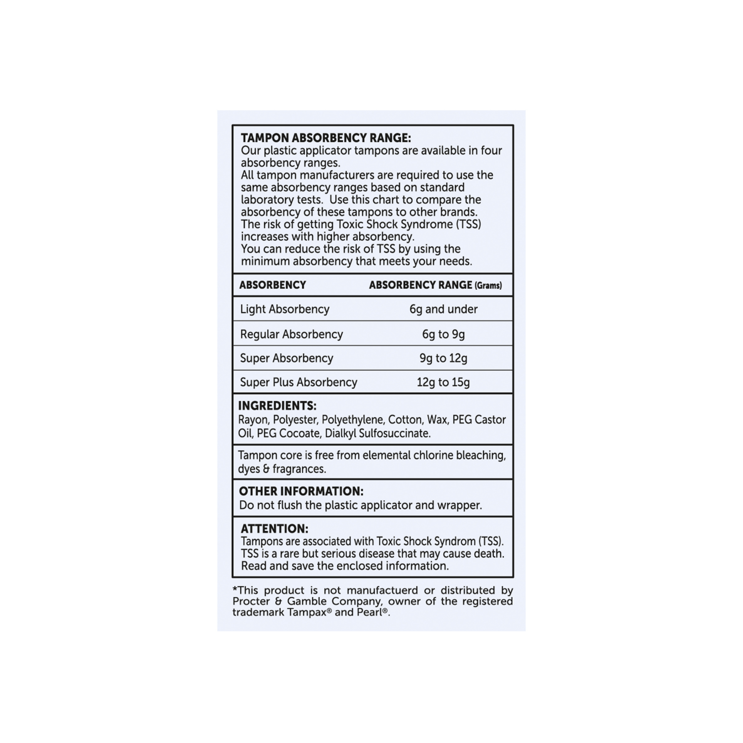 slide 2 of 3, MEIJER TAMPONS PLASTIC REGULAR, 36 ct