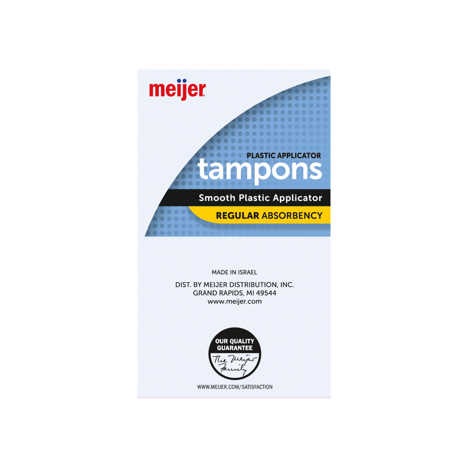 slide 3 of 3, MEIJER TAMPONS PLASTIC REGULAR, 36 ct