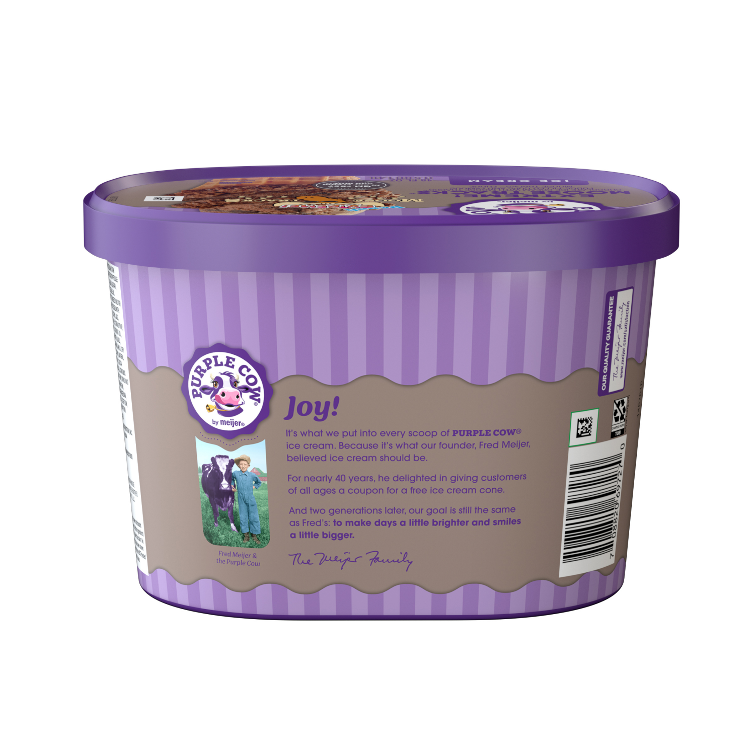 slide 2 of 5, Purple Cow Extra Chocolate Moose Tracks Ice Cream, 1.5 qt