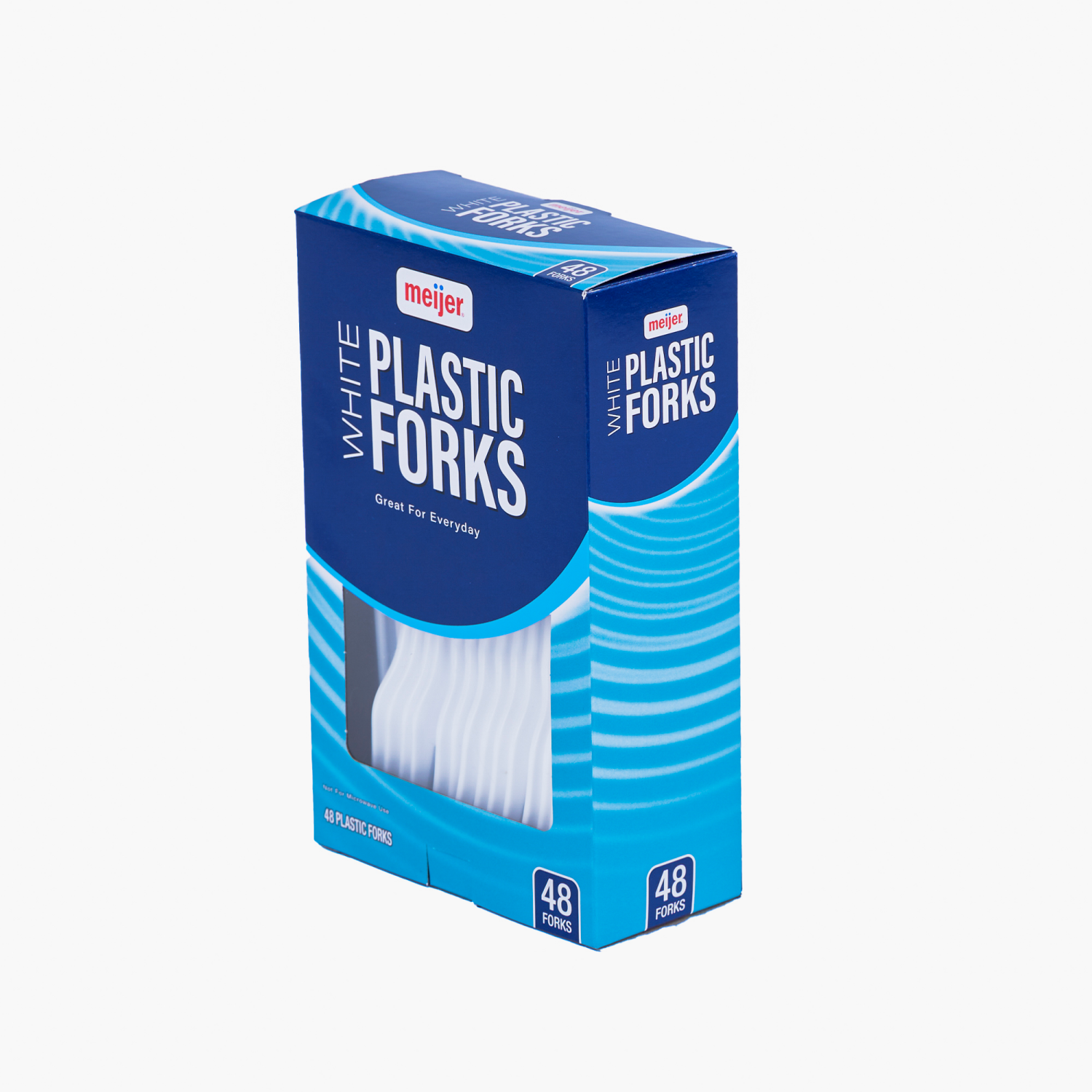 slide 4 of 6, Meijer White Plastic Forks, 48 ct