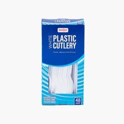 Meijer White Cutlery Combo 48 Ct