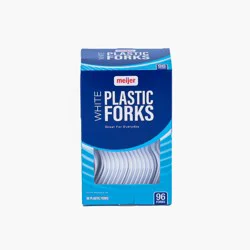 Meijer White Cutlery Forks 96 Ct