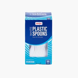 Meijer White Cutlery Spoons 96 Ct