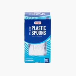 Meijer White Cutlery Spoons 96 Ct