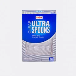 Meijer Clear Ultra Spoons, 48 Ct