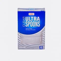 Meijer Clear Ultra Spoons, 48 Ct