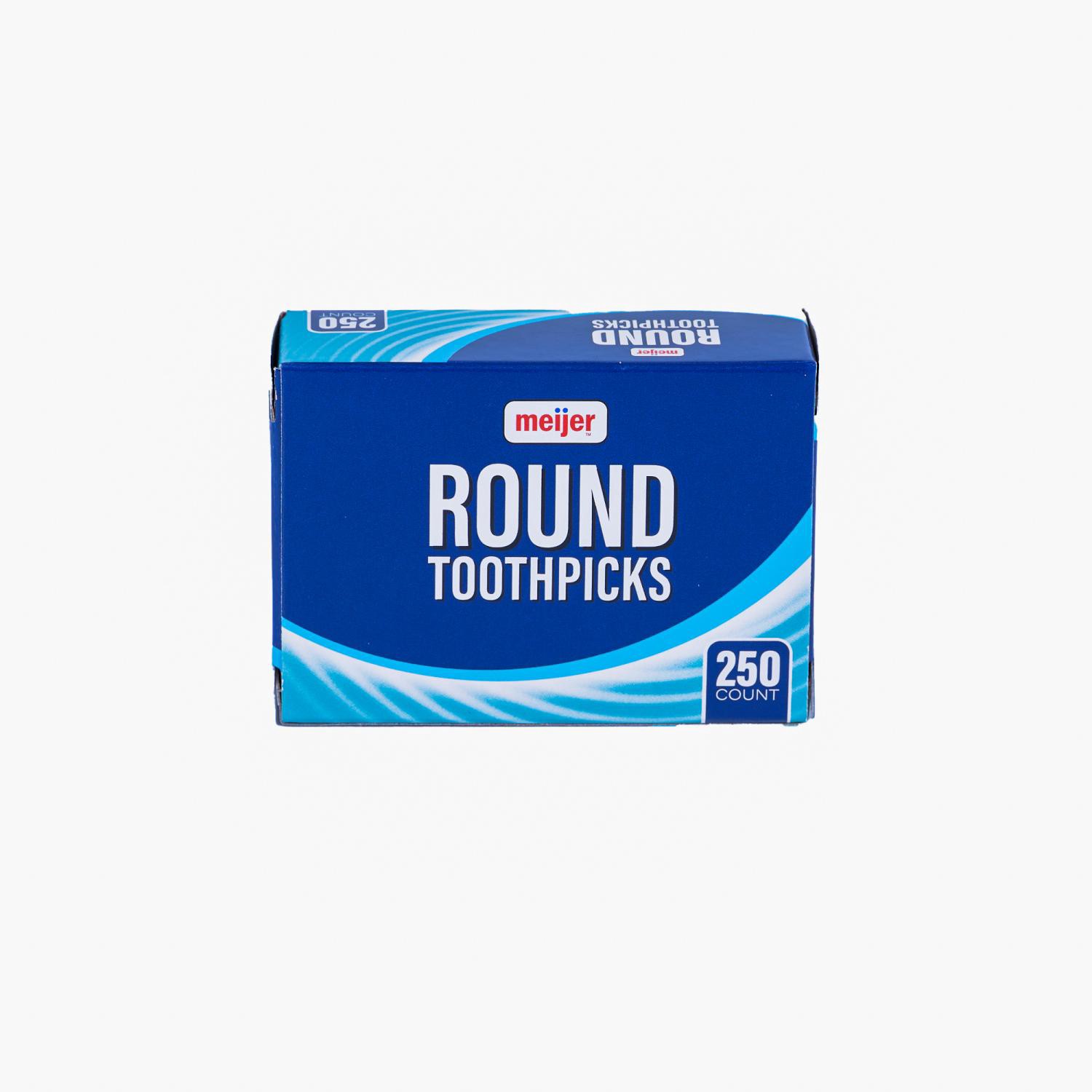 slide 1 of 6, Meijer Round Toothpicks, 250 Ct, 250 ct