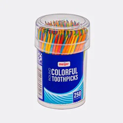 Meijer Colorful Round Toothpicks, 250 Ct