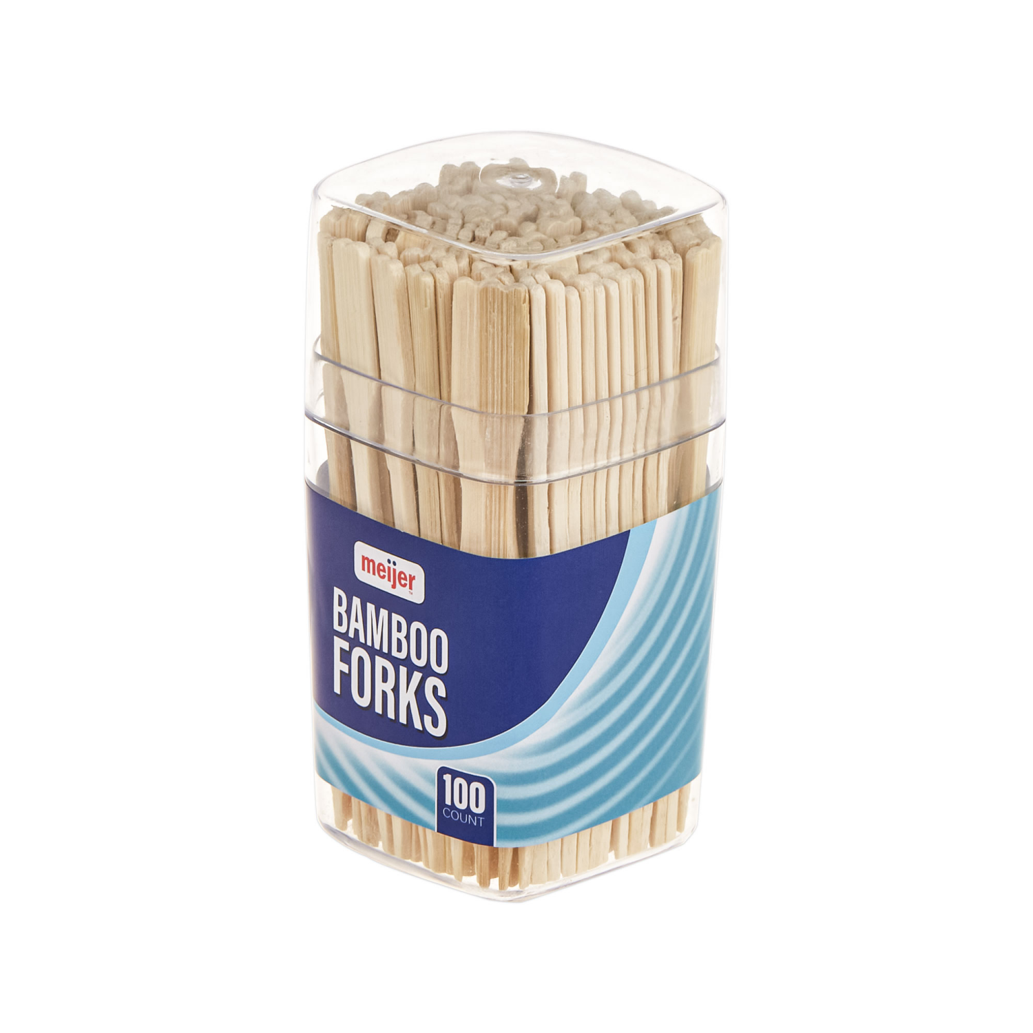 slide 2 of 5, MEIJER BAMBOO FORKS, 100 ct