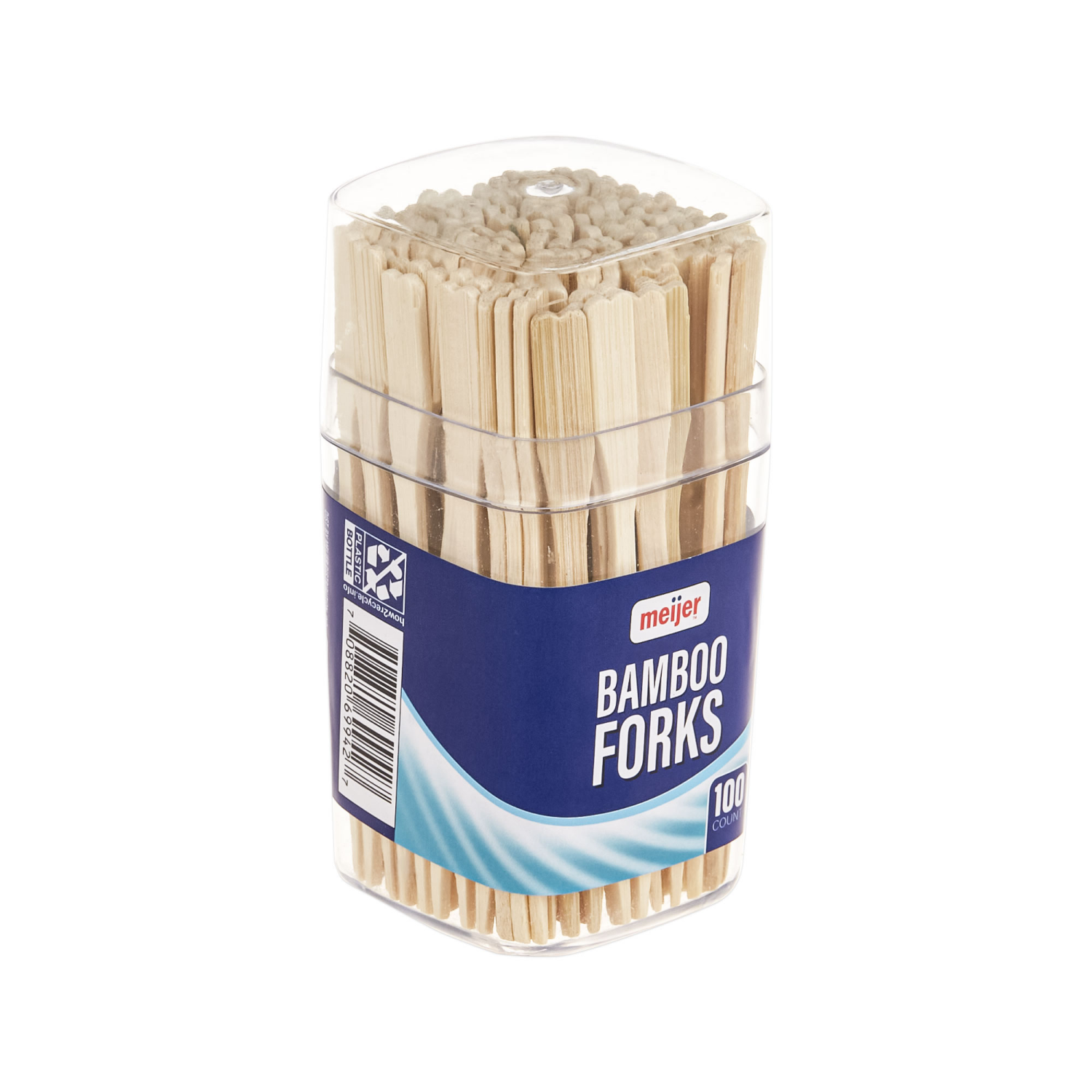 slide 4 of 5, MEIJER BAMBOO FORKS, 100 ct