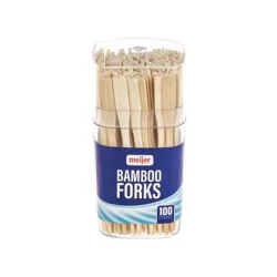 Meijer Bamboo Forks, 100 Ct