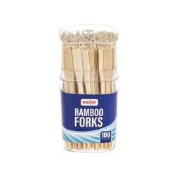 Meijer Bamboo Forks, 100 Ct