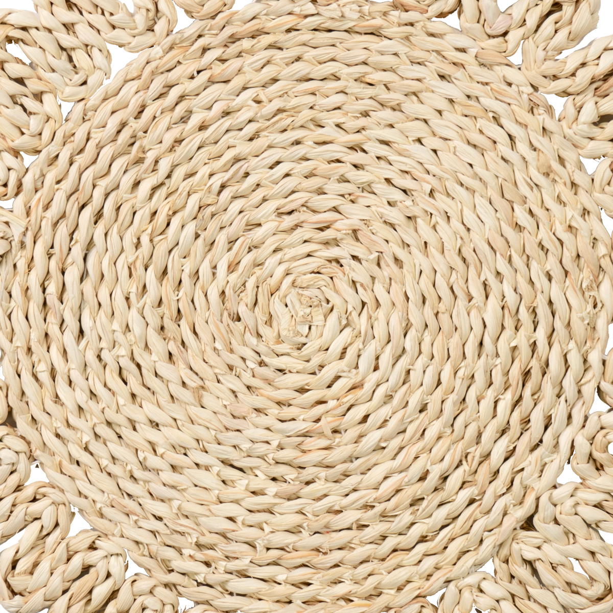 slide 2 of 2, Room & Retreat Seasonal Natural Maize Round Placemat with Floral Edge, 15 in, 1 ct