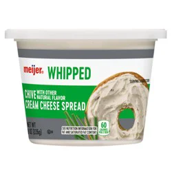 Meijer Whipped Cream Cheese Spread, Chive, 8 Oz