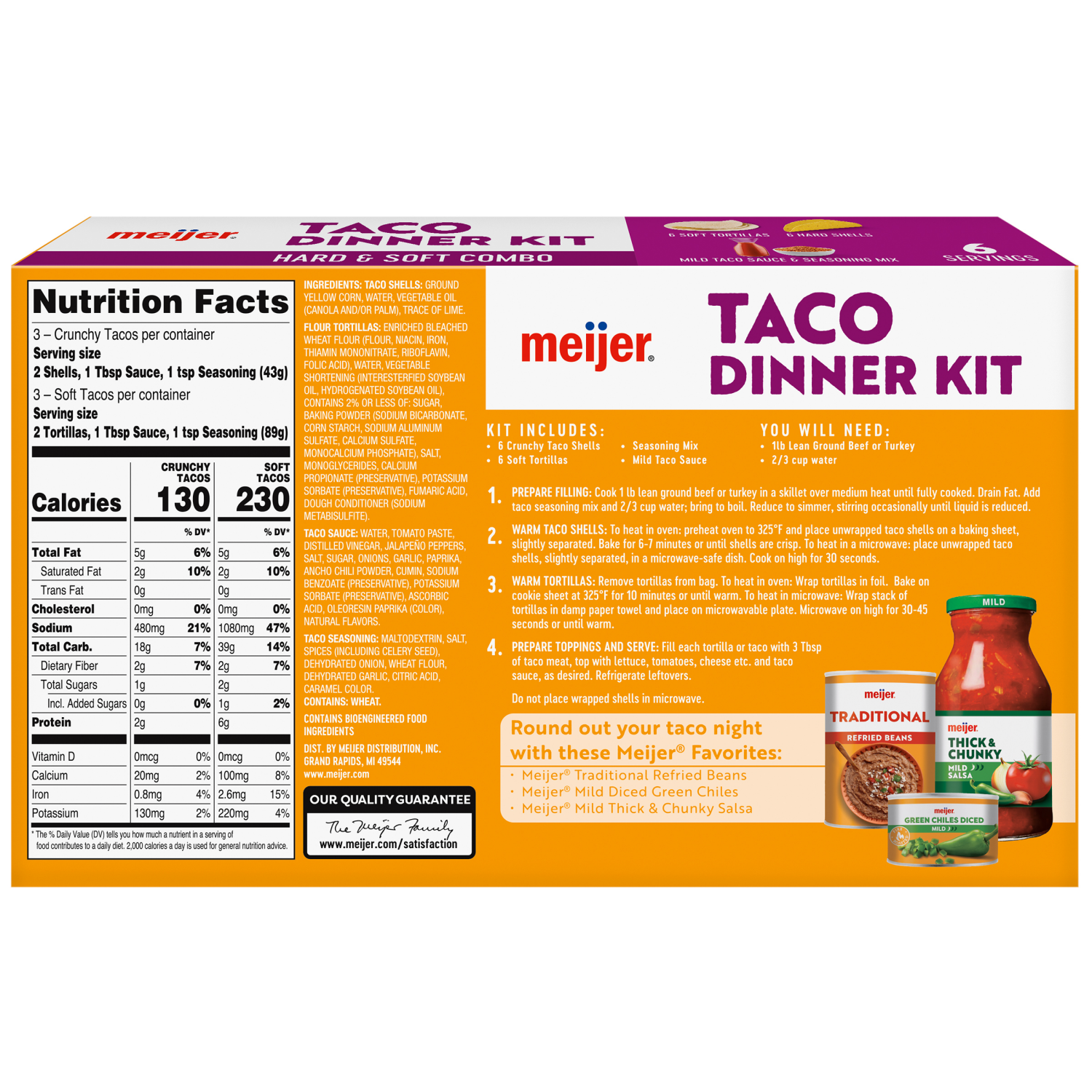 slide 2 of 7, Meijer Mixed Dinner Kit, 13.9/12 ct