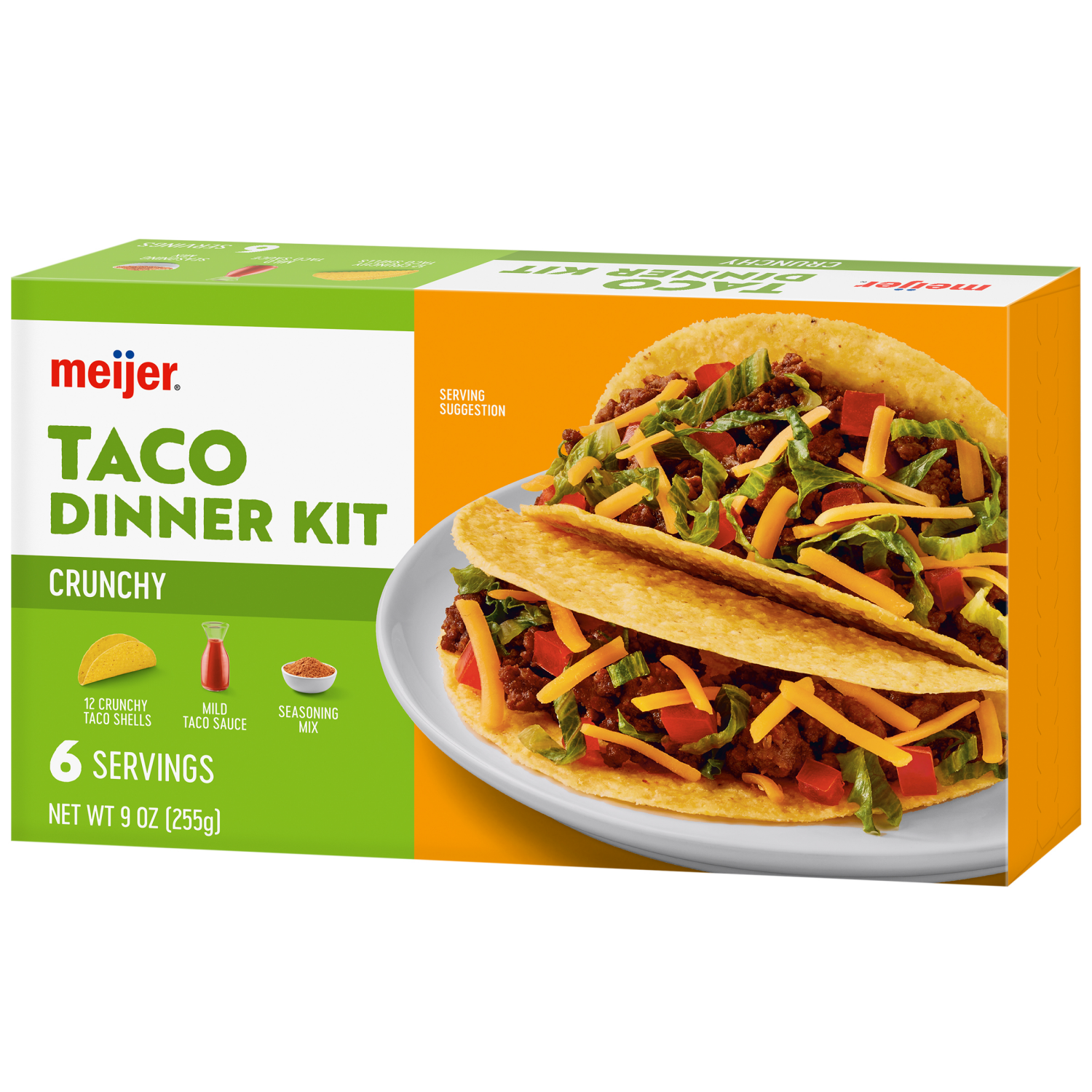 slide 3 of 7, Meijer Taco Shell Dinner Kit, 9 oz/12 ct