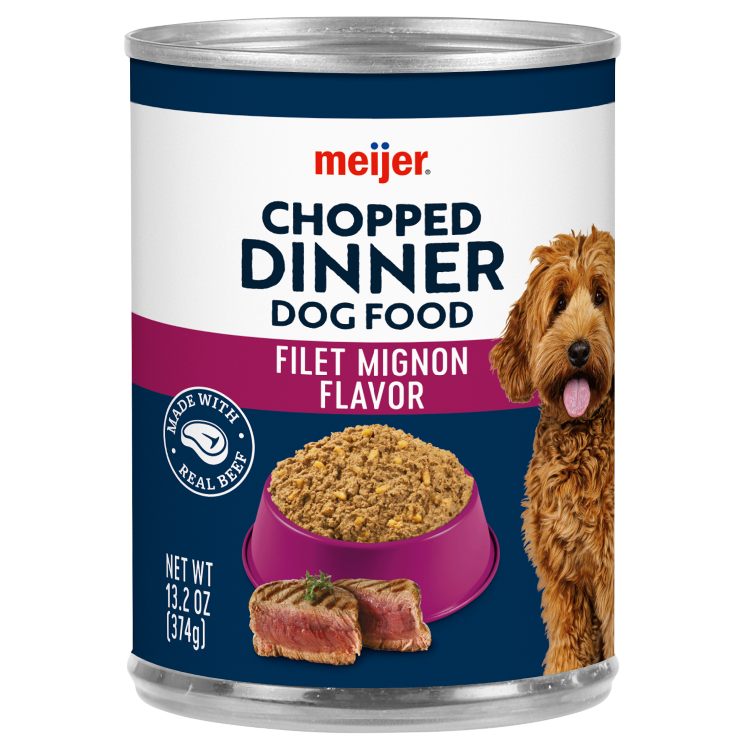 slide 1 of 3, Meijer Wet Dog Grnd Filet Mignon 13.2Oz, 13.2 oz