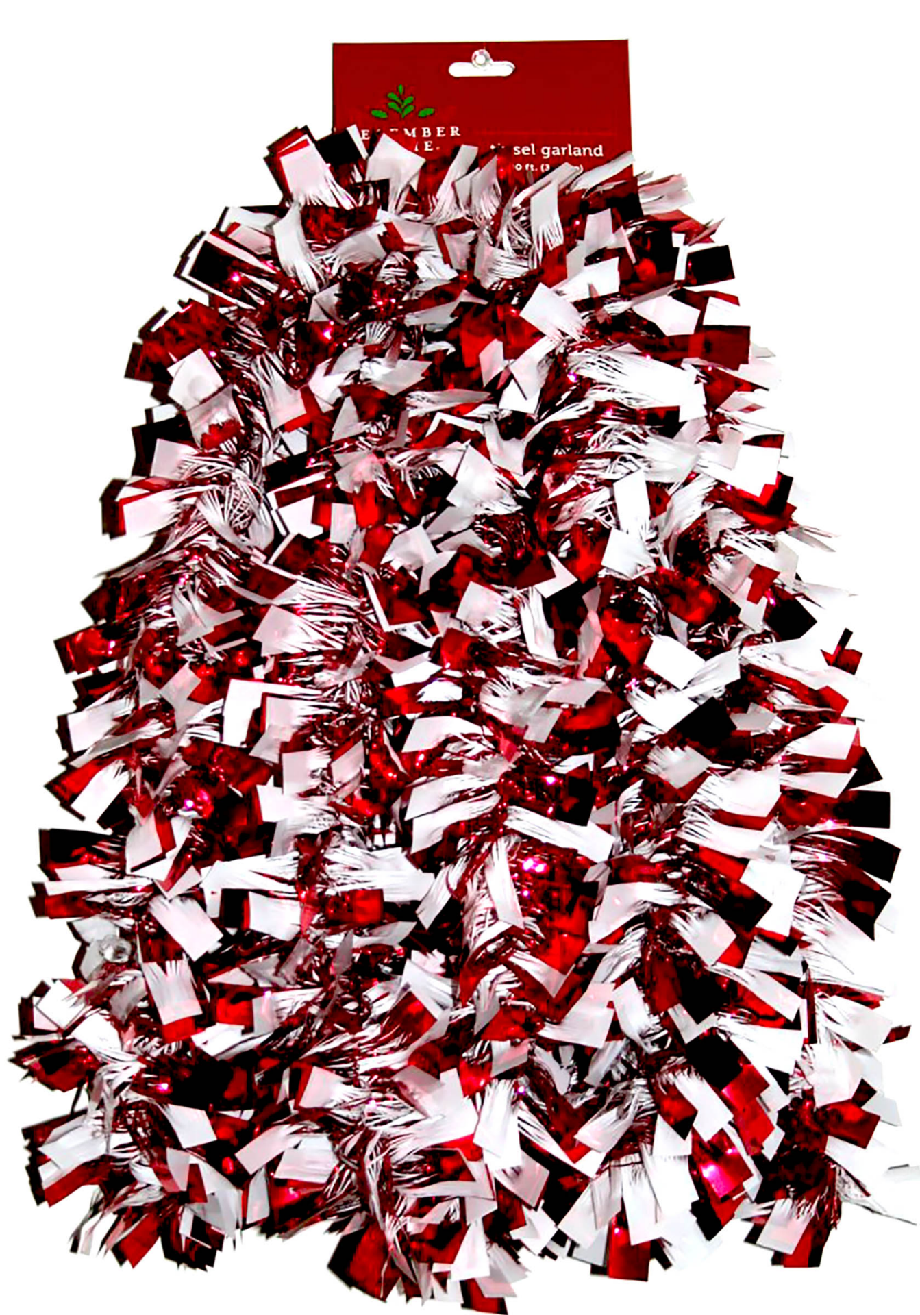 slide 1 of 2, December Home Boa Garland Red/White, 10 ft