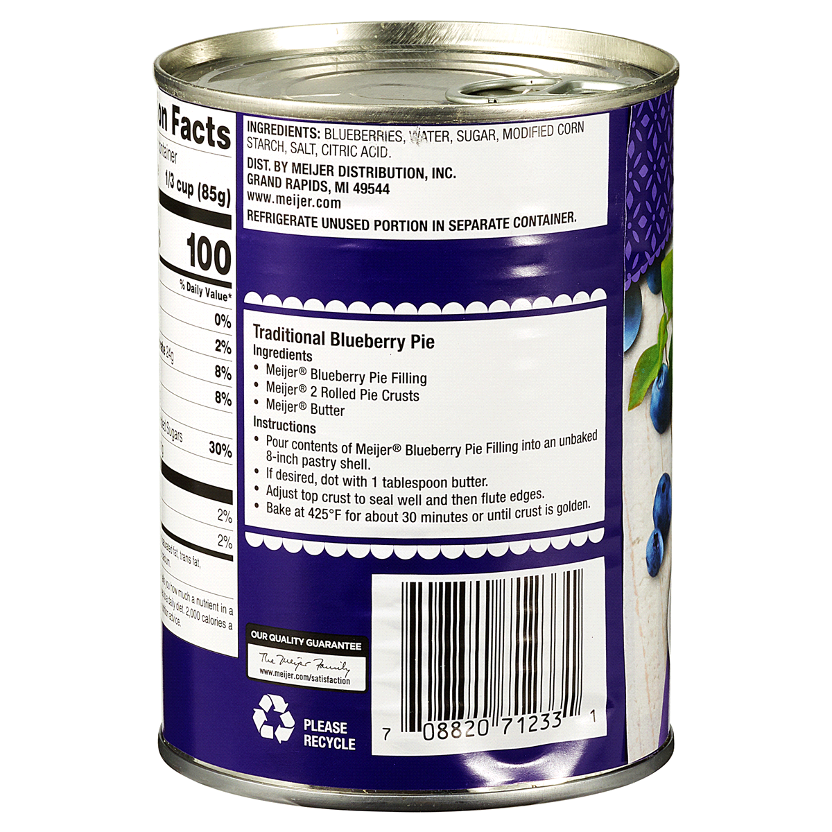 Meijer Blueberry Pie Filling 21 oz Shipt