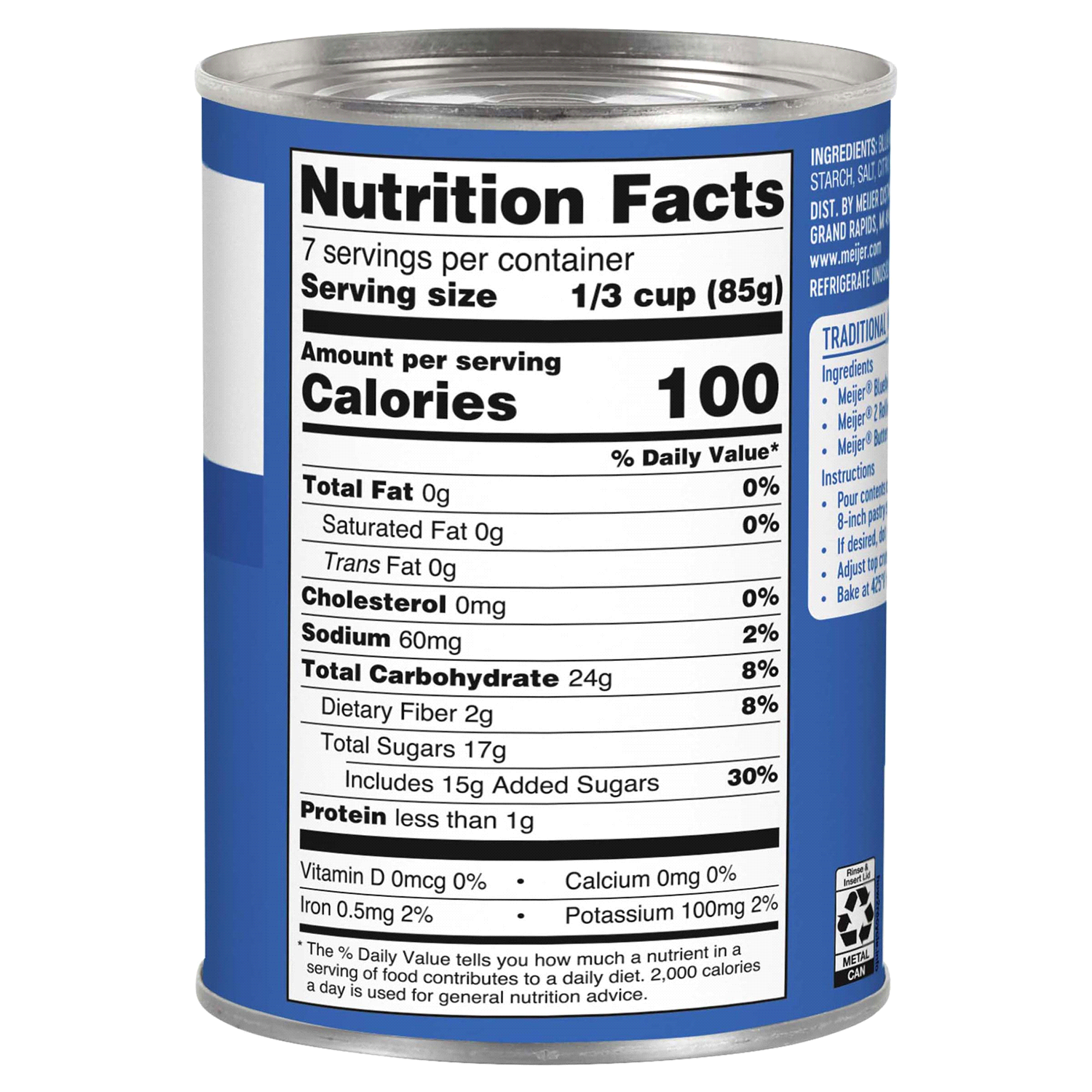 slide 3 of 3, Meijer Blueberry Pie Filling, 21 oz